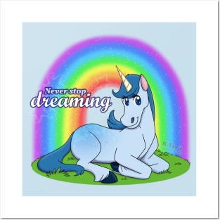 Uni Unicorn - Never Stop Dreaming Posters and Art